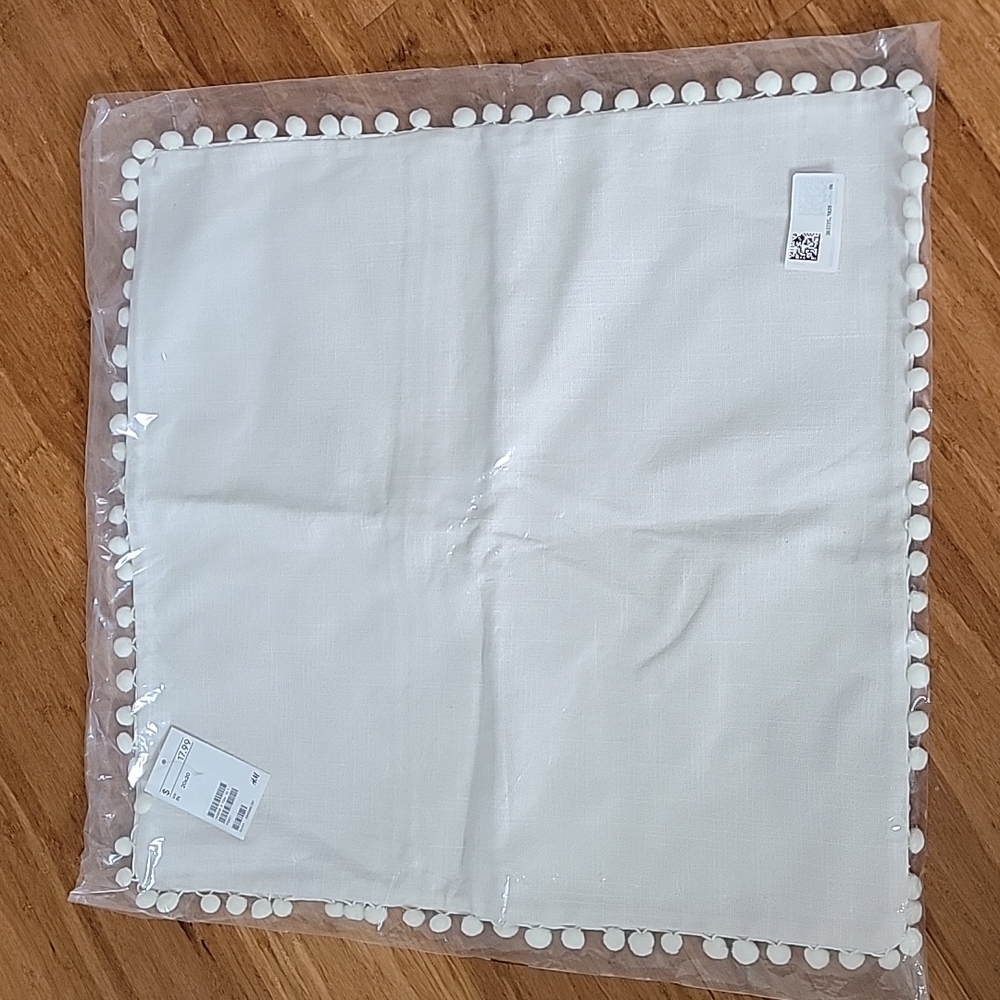 H&M Pillow Cover With PomPom Edges